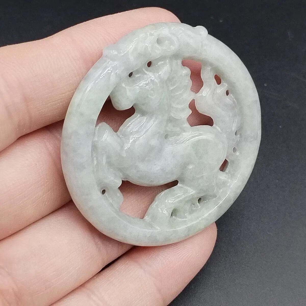 Сертифицированная бирманская лаванда натуральный нефритовый жадеитовый кулон с