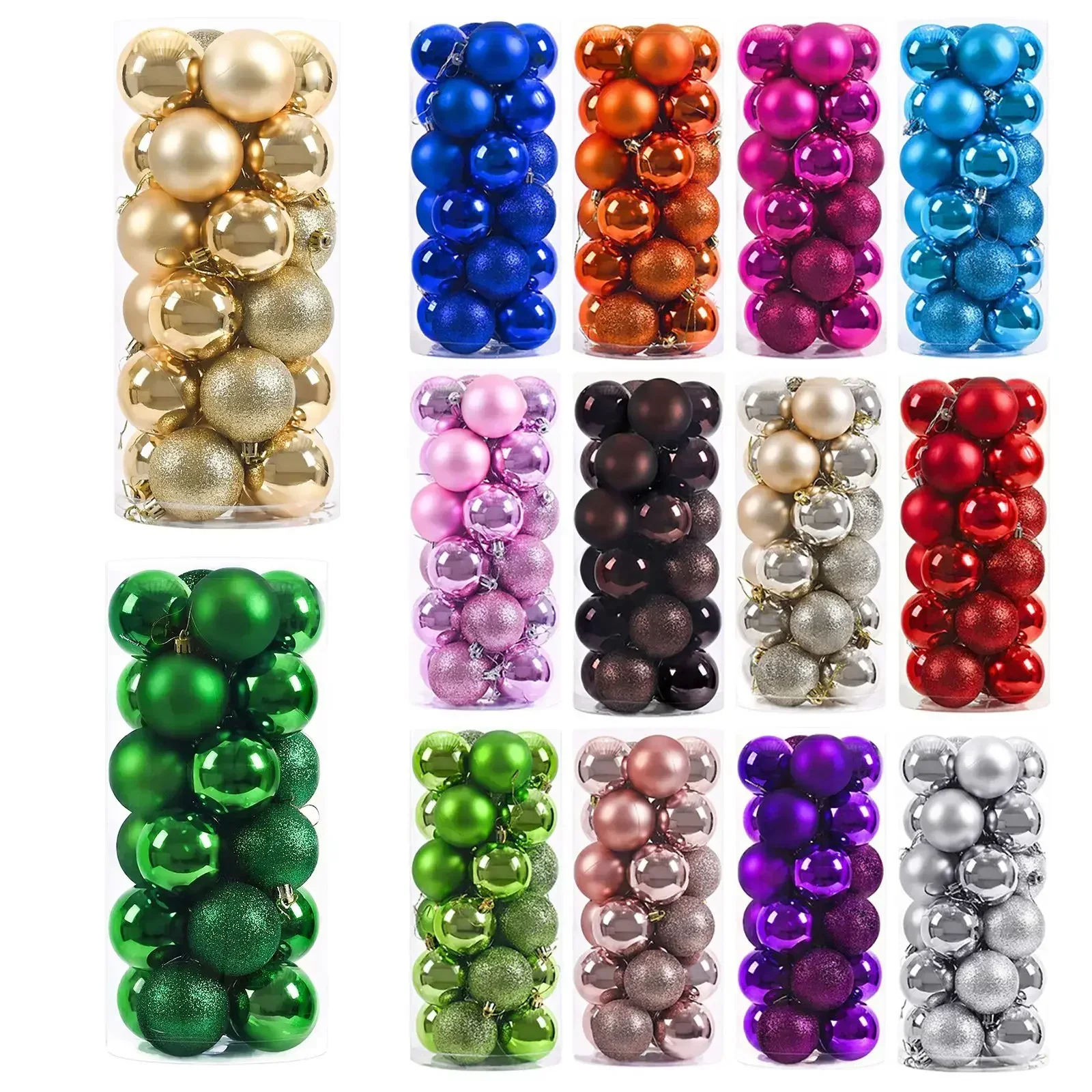 24 шт. елочные безделушки шары рождественский шар с пузырьками креативная роспись