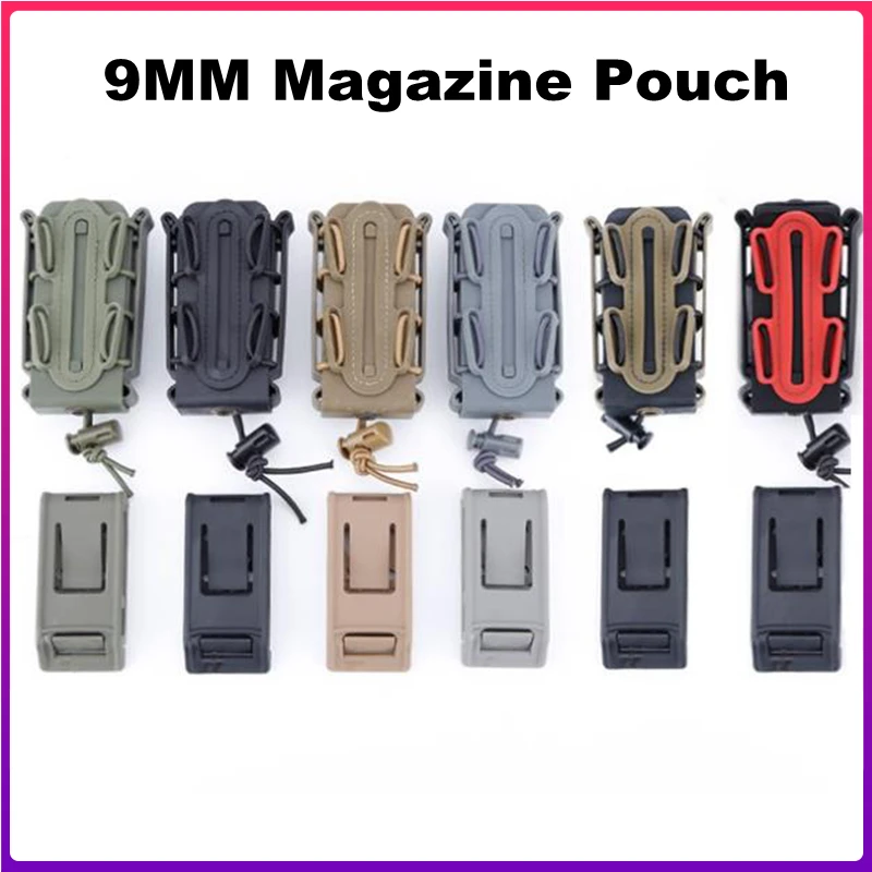 

Tactical Magazine Pouches 9mm Military Fast Mag Case with Belt Clip Softshell Molle Bag Pistol Mag Carrier Army Magazine Holder