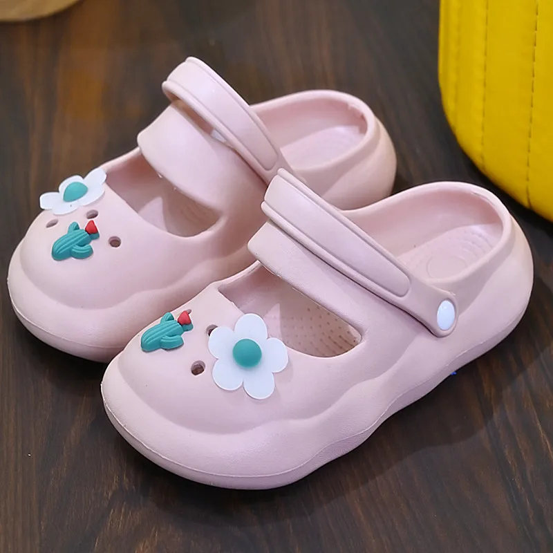 2023 Summer New Close Toe Half Slippers for Women Outerwear Flat Bottom Hole Shoes Non Slip Wear Resistant, Beach Slippers