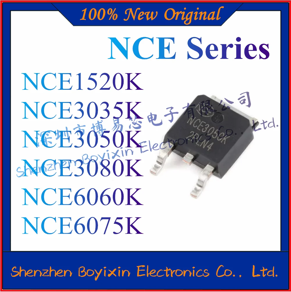 

5Pcs NEW NCE1520K NCE3035K NCE3050K NCE3080K NCE6060K NCE6075K N-Channel Field Effect Transistor TO-252