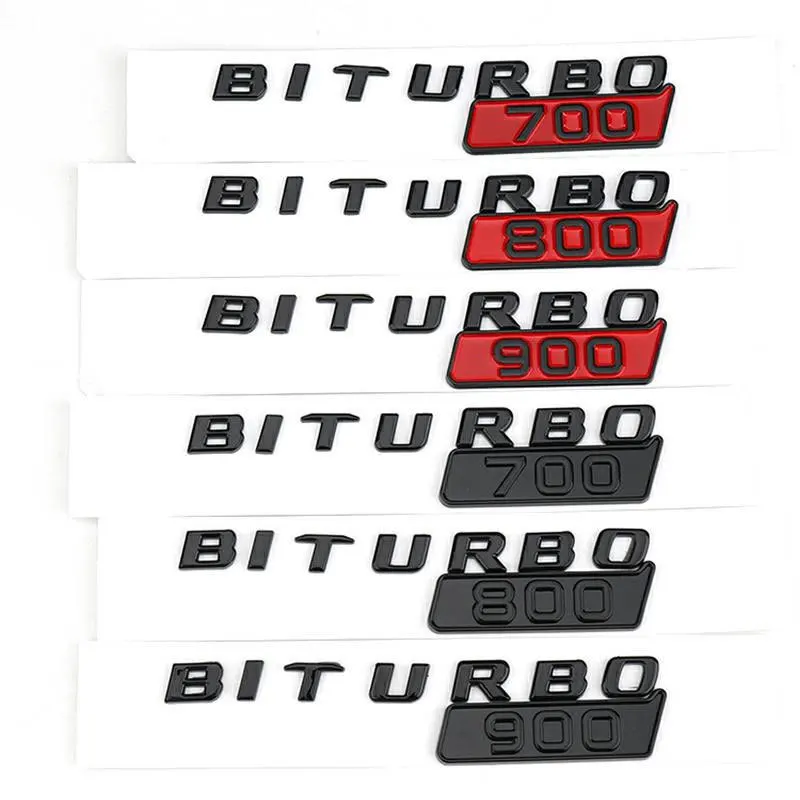 

BITURBO 700 800 900 car sticker is suitable for logo badge decoration of Mercedes Brabus series modified accessories door panel