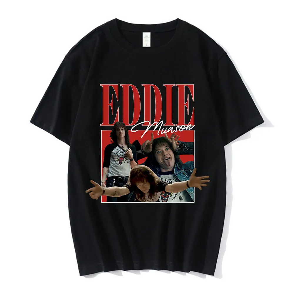 

TV Series Stranger Things 4 Graphic Print T-shirts Eddie Munson Harajuku Short Sleeve T-shirt Oversize Streetwear Unisex T Shirt