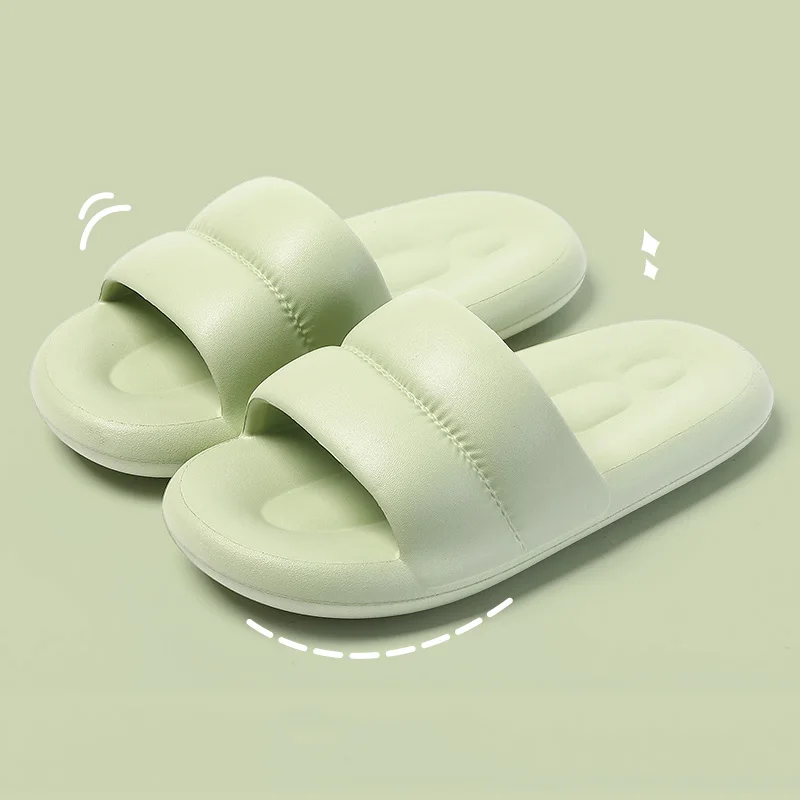 

Solid Summer Women Slides Slippers EVA Soft Non-slip Heel Casual Beach Outside Home Bathroom Slipper Couples Ladies Shoes