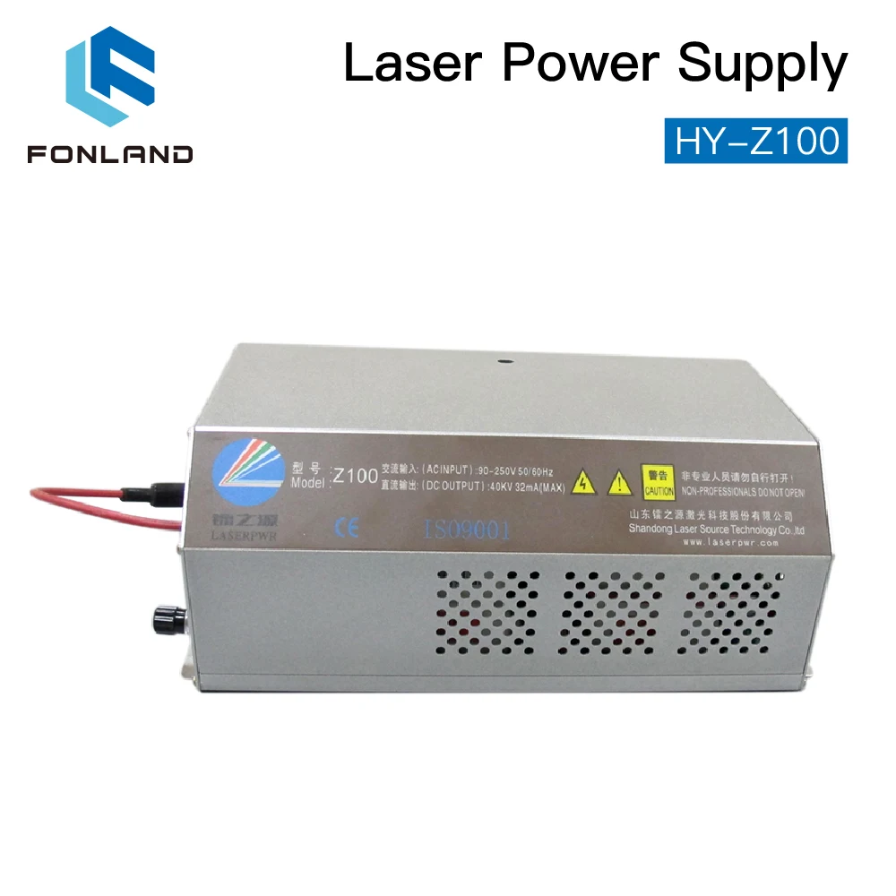 FONLAND 100-120W CO2 Laser Power Supply Monitor HY-Z100 Z Series AC90-250V EFR Tube for CO2 Laser Engraving Cutting Machine enlarge
