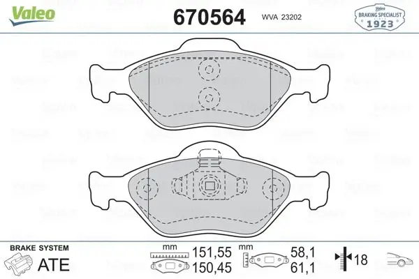 

Store code: 670564 for brake pad FIESTA FUSION 02 08 II 03 ABS