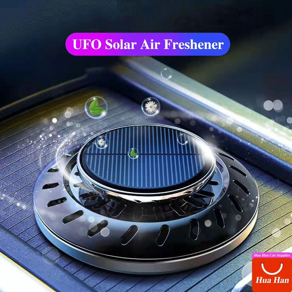 

UFO Solar Car Air Freshener Rotating Fragrance Decorative Interior Accessories Car Flavoring Original Perfume Diffuser Supplies