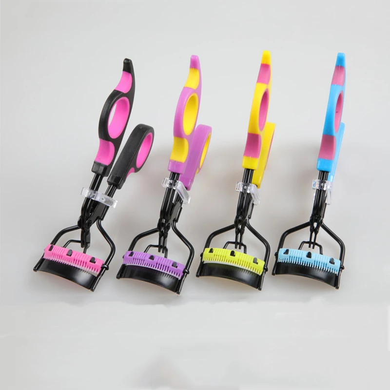 

Women's Eyelash Curler With Built In Comb and Pads Fits All Eye Eyelashes Curling Tweezers Long Lasting Eye Makeup Accessories