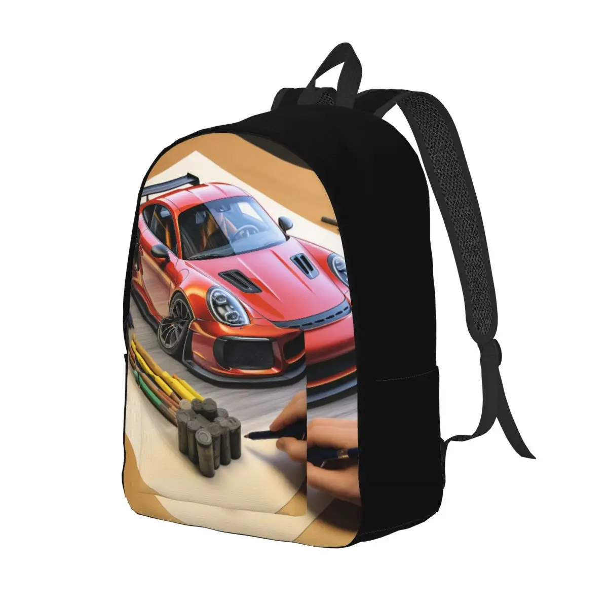 

Классические спортивные холщовые рюкзаки для автомобиля, художественная цветная мультяшная новинка, сумка, рюкзак для пикника, сумки унисекс
