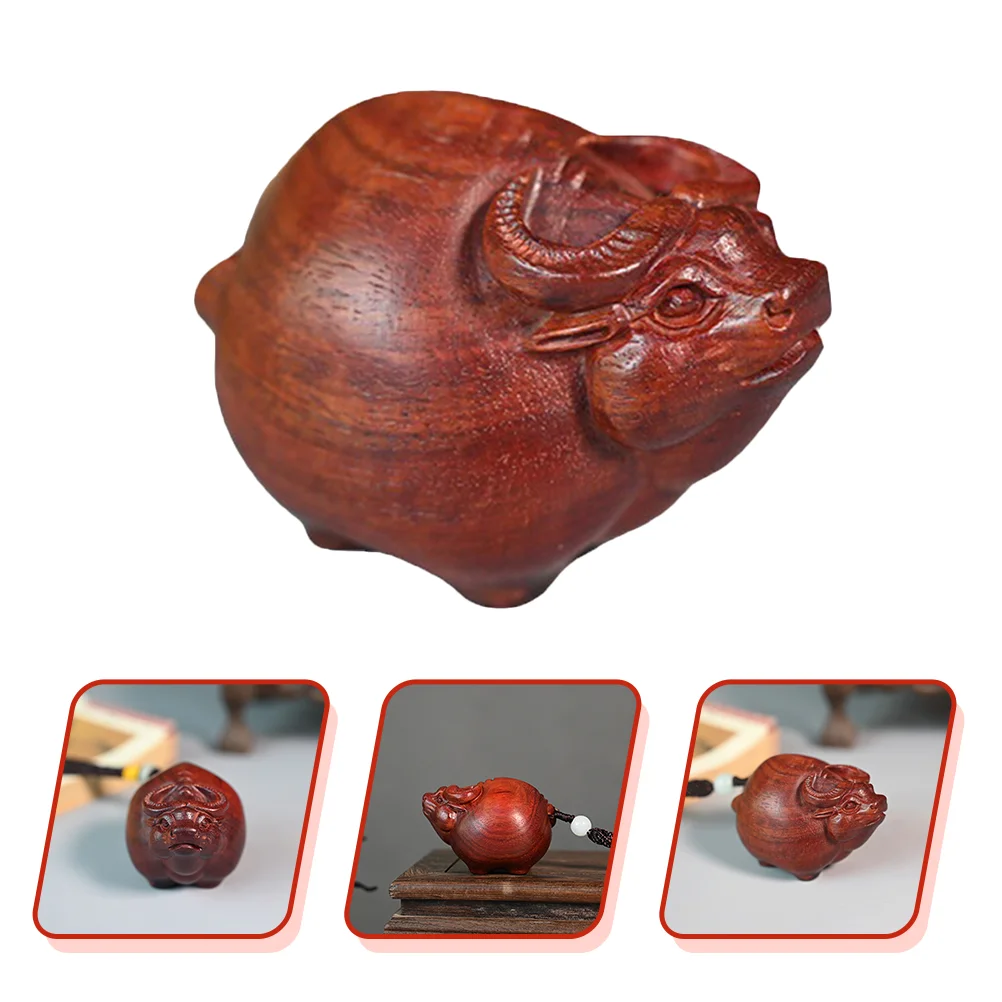 

Delicate Wooden Ancient Cow Pendant Decorative Retro Hanging Decoration