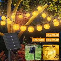 solar garland lantern solar string lights waterproof solar string fairy lights led outdoor garland patio light with 8 modes hang