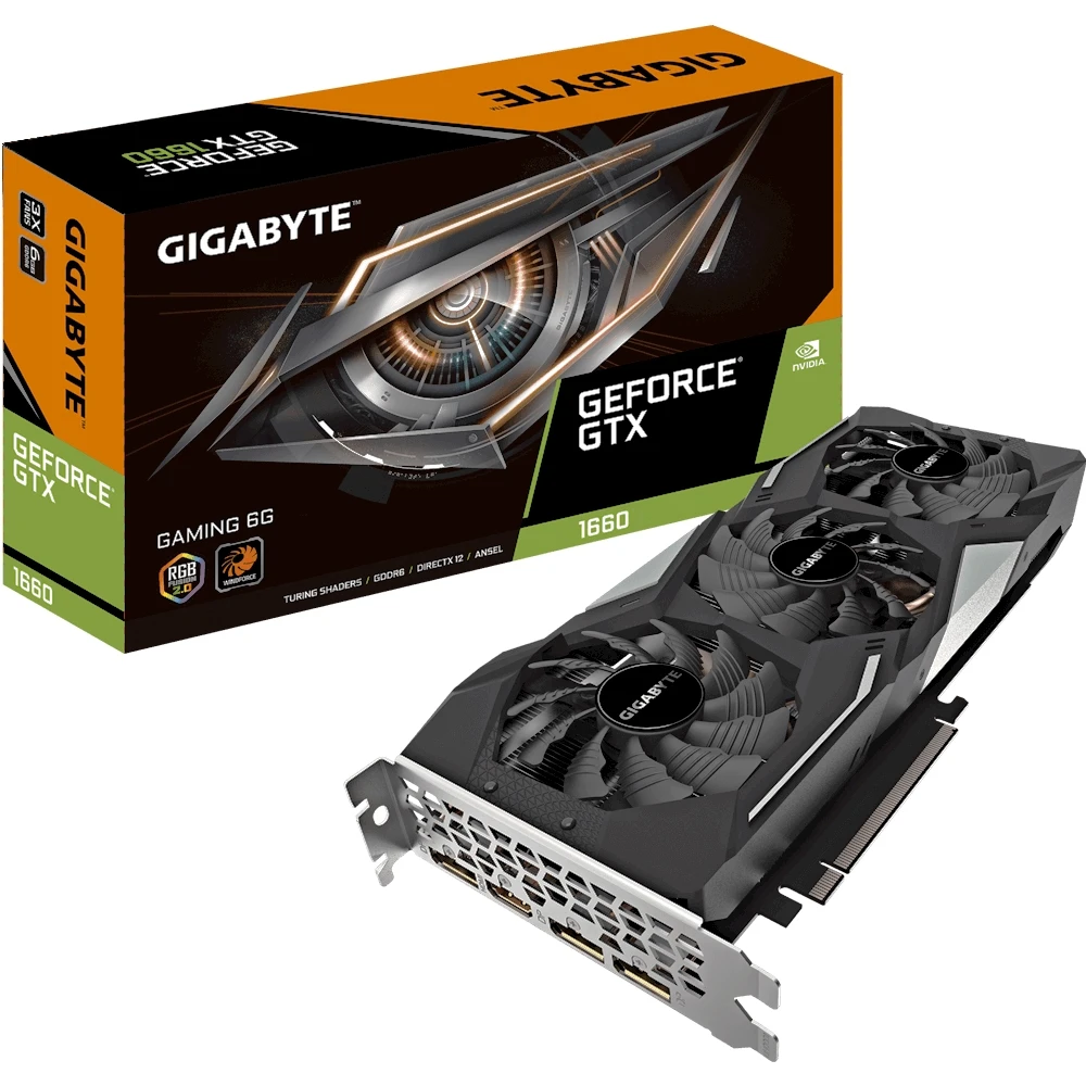 Видеокарта Gigabyte GV-N1660GAMING-6GD | Компьютеры и офис