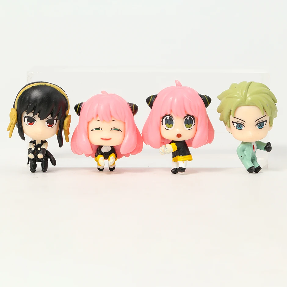 

Spy x Family ANYA YOR LOID Hugcot Cable Accessory Complete Set of 4 Cute Version Anime Cartoon Figures Toys Dolls Gifts