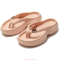 2022 summer new casual slippers womens flip flops large flower soft soled sandals womens flat bottomed beach slippers