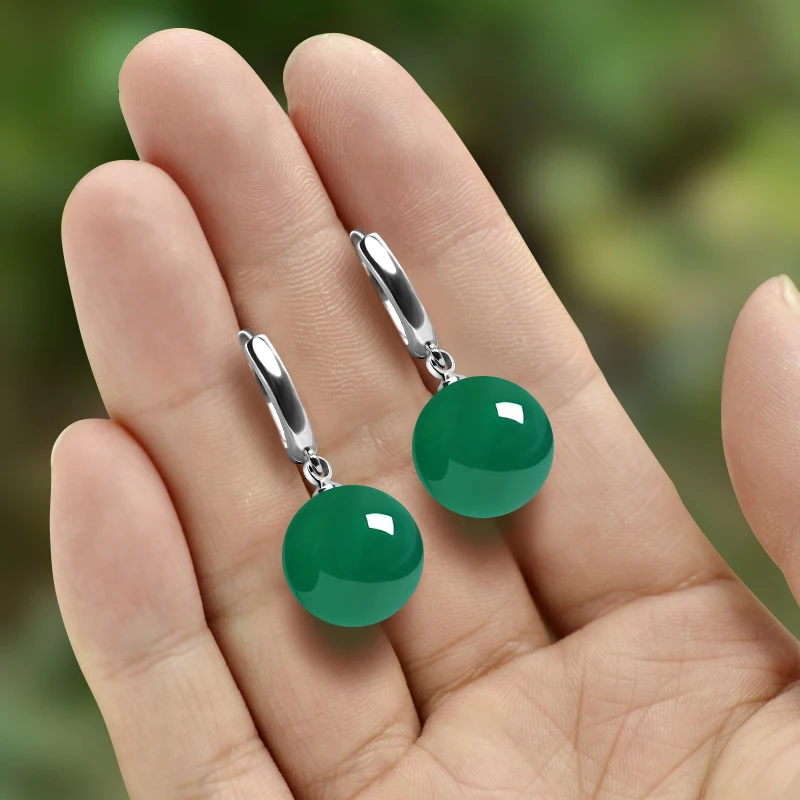 Элегантные Геометрические Кристаллы серьги из халцедона гладкие удобные