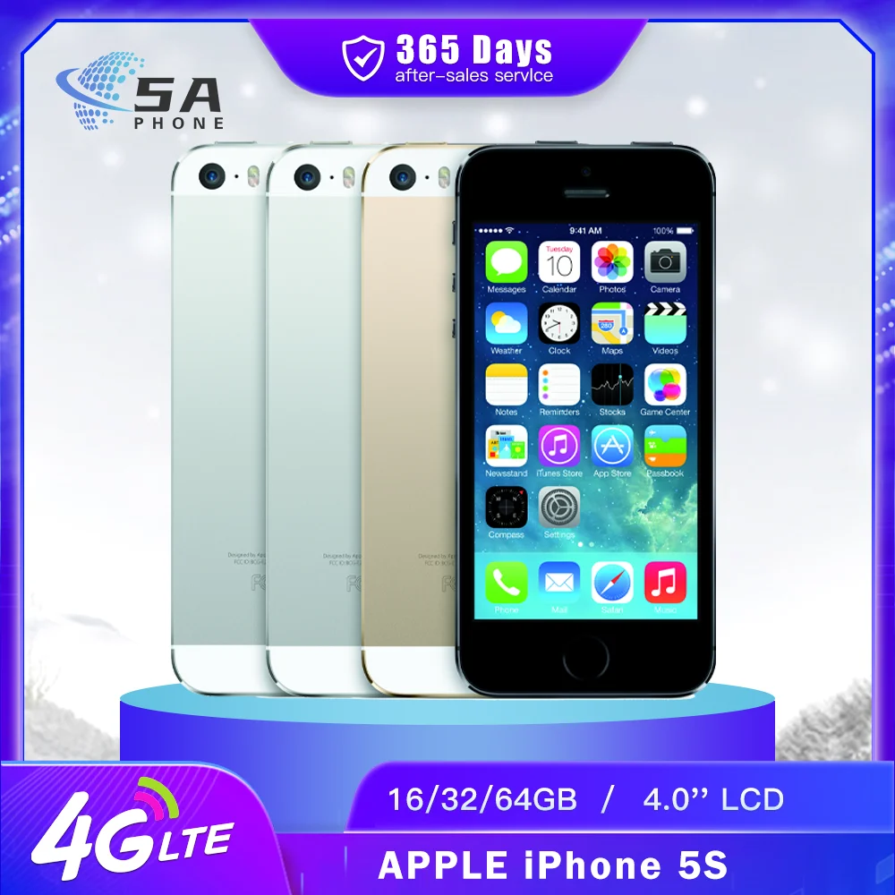 Смартфон Apple iPhone 5s 1/16ГБ 1/32ГБ 1/64ГБ global Б/у