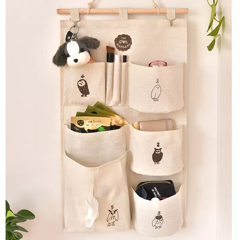 

NEW Saving Space 9 Pockets Home Wall Hanging Organizer Storage Toys Paper Tissues Glasses Bedroom Bathroom Organizer Container