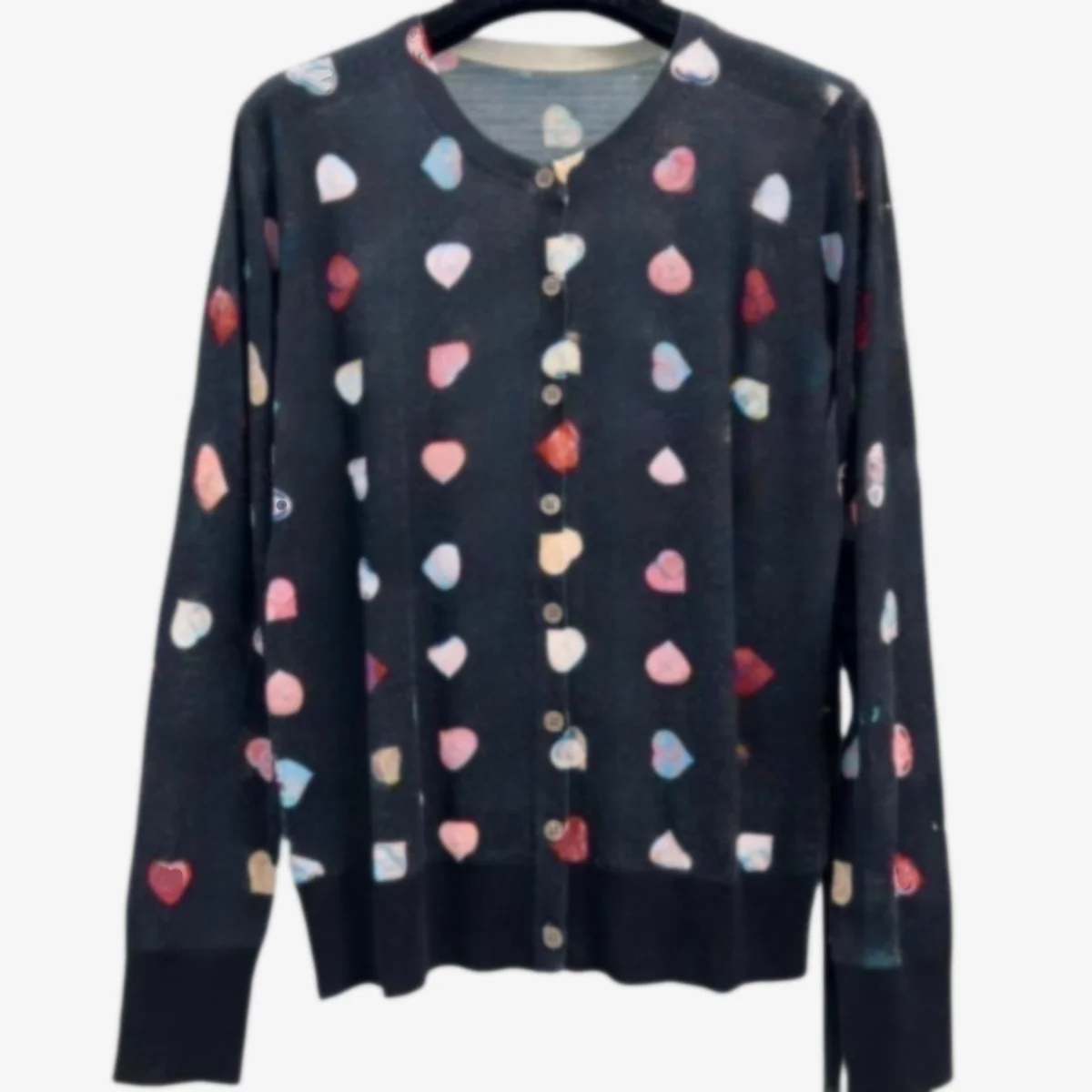 

2023 Early Autumn New Fashion Light Luxury All Fit Slim Wool Love Knitted Long Sleeve Cardigan