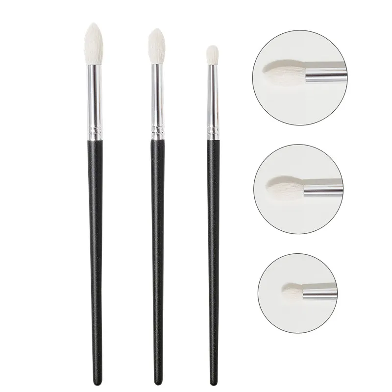 

3 Pcs Goat Hair Tapered Crease Blending Brush Eyeshadow Makeup Cosmetic Kit Maquiagem Smudge Eye Makeup Brushes Cosmetic Tool
