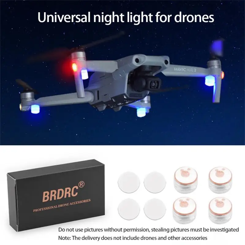 

Mini Universal Night Lights Durable Flash Lamp Luminous Motorcycle Lamp Car Accessories For Uavs Motorcycles Uav Night Light