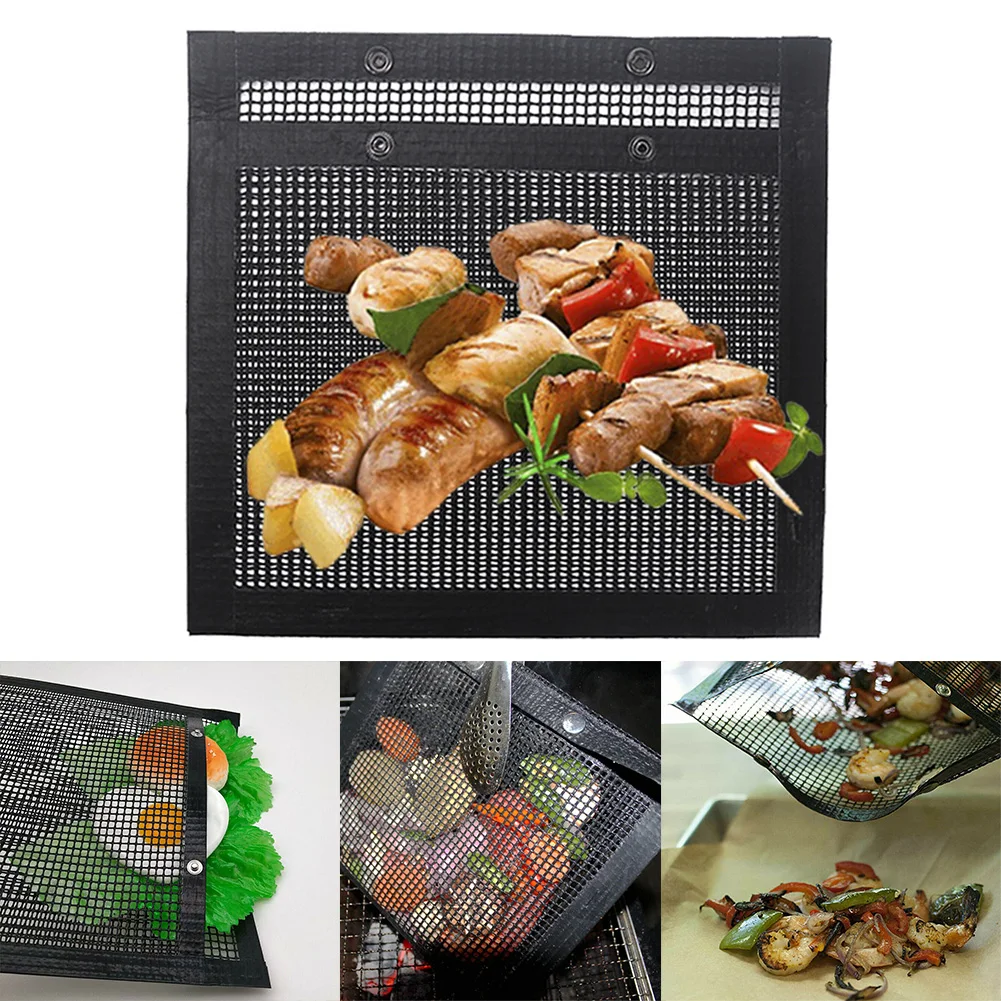 

Reusable Non-stick BBQ Grill Mesh Bag Barbecue Net Mat Baking Resistant Barbecue Bag Outdoor Picnic Camping BBQ Kitchen Tools
