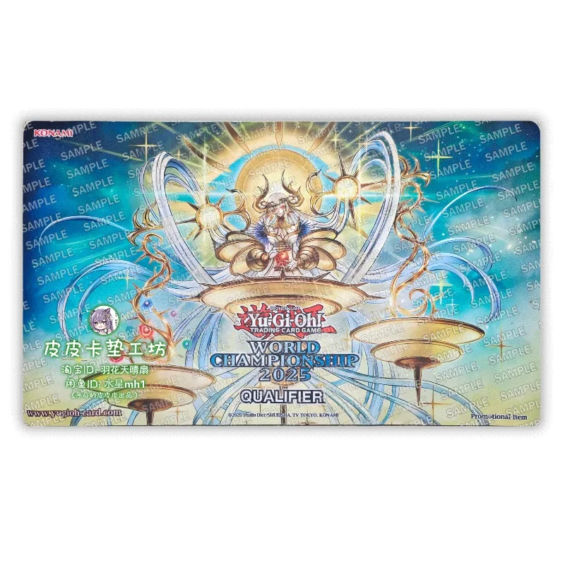 Фото Ю-Ги-О! Azamina Series 600x350 мм игровой коврик для одного игрока The Hallowed Azamina White Forest Chapter Boss резиновый коврик для настольной игры №1