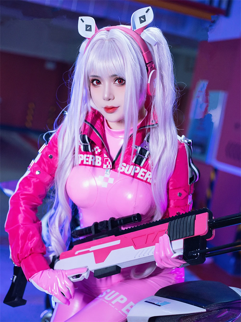 AGCOS Game NIKKE: The Goddess of Victory SR Alice Косплей Костюм Женские розовые комбинезоны