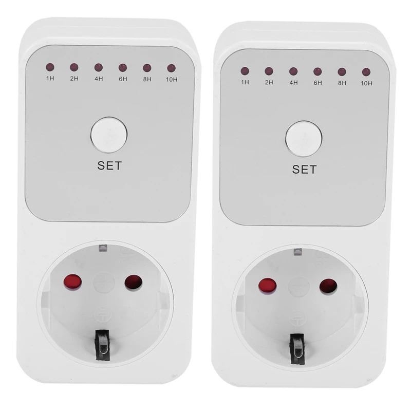 

2X Countdown Timer Switch Intelligent Control Plug-In Socket Automatically Closes The Socket EU Plug