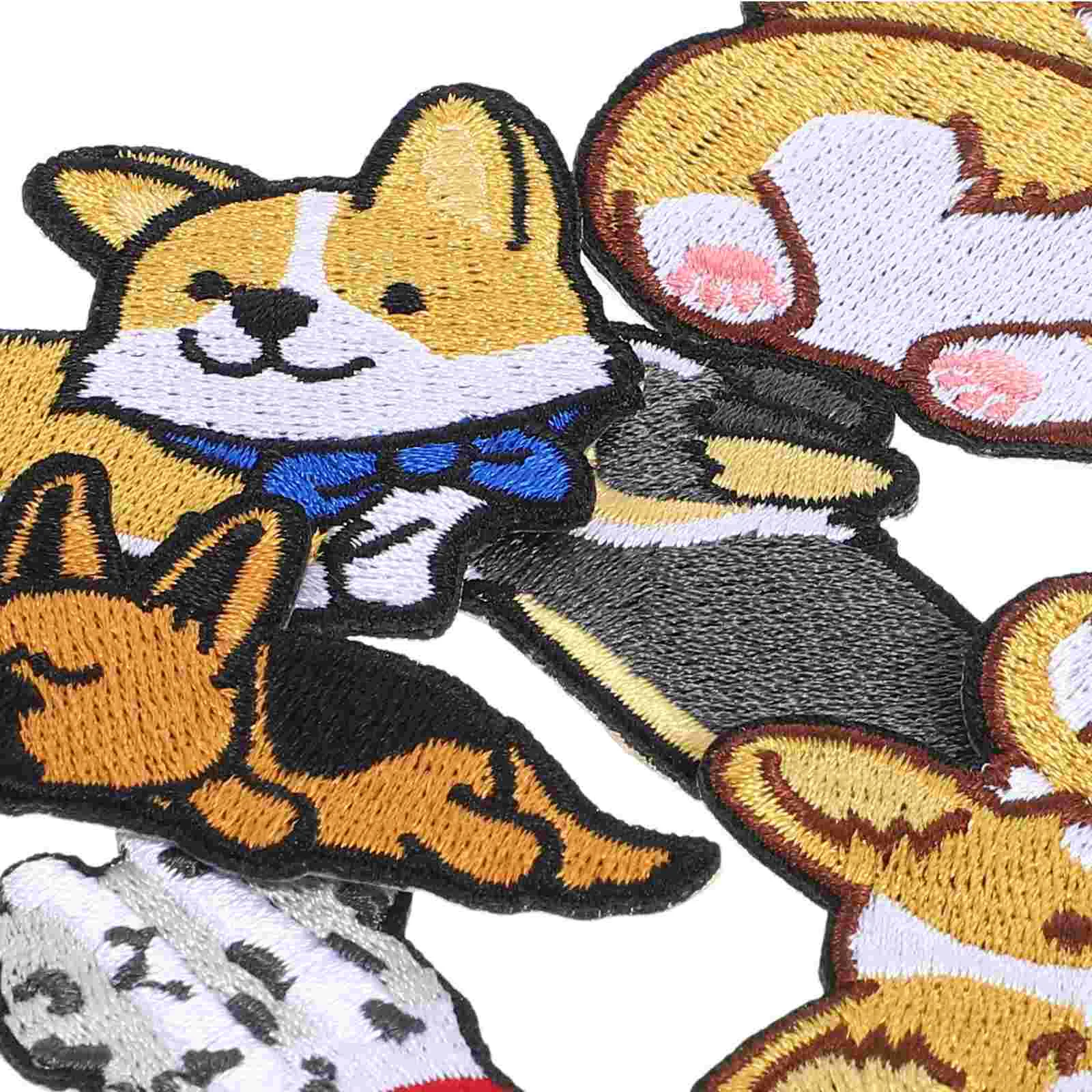 8 шт. нашивка с вышивкой собаки тканевая наклейка щенки корги баннер вышивка