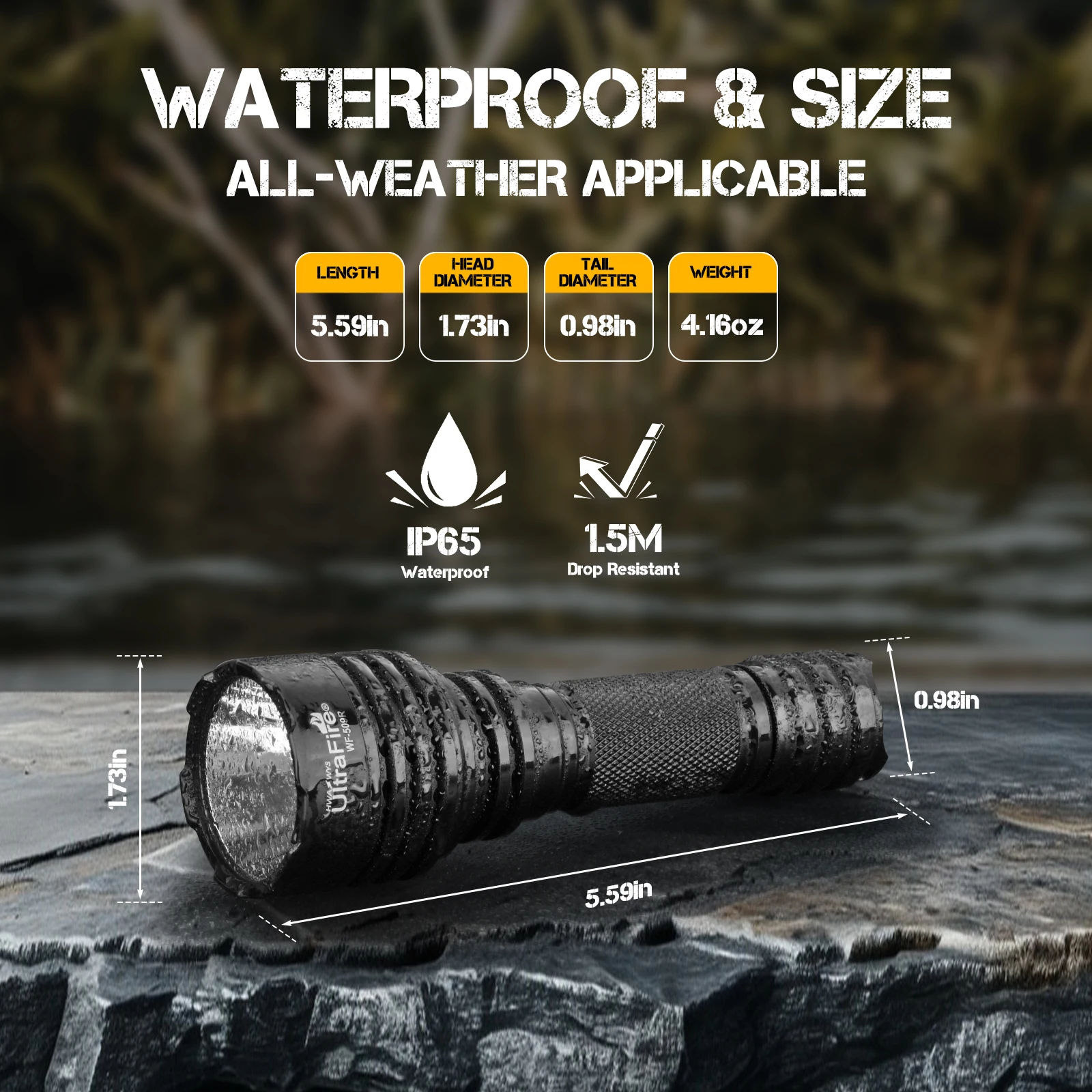 UltraFire WF-509R Красный фонарь 10 Вт Мощный тактический охотничий с длинной стрелой 300