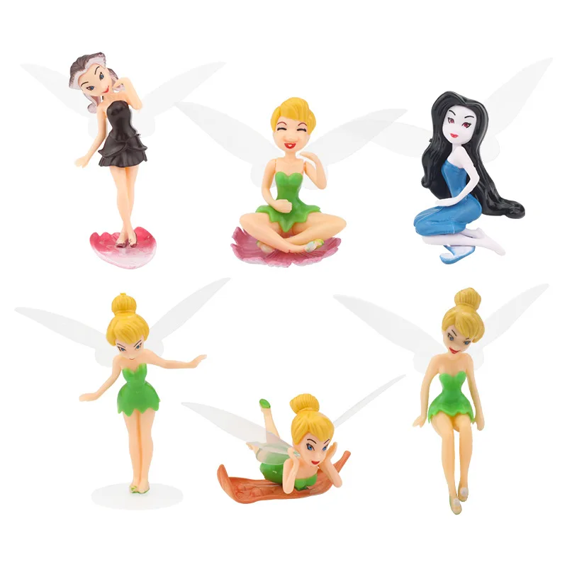 6 шт./компл. Принцесса Tinkerbell торт Декор Tinker Bell красивая модная фея эльф цветок