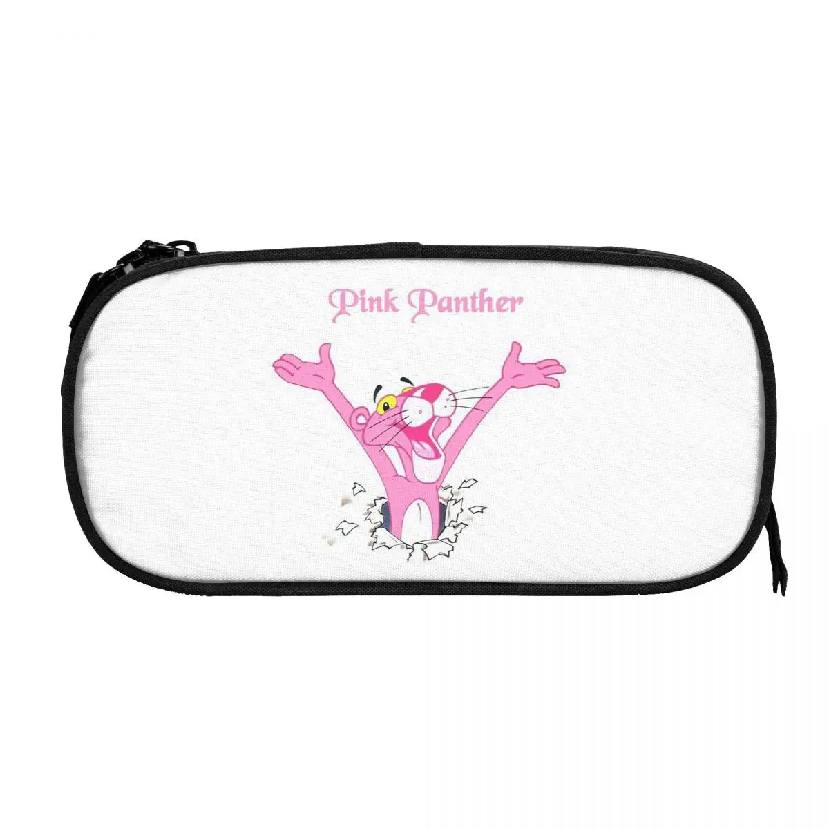 

Pink Panther Pen Box Student School Anime Zipper Pen Bag Child Stationery Bag pencase Gift