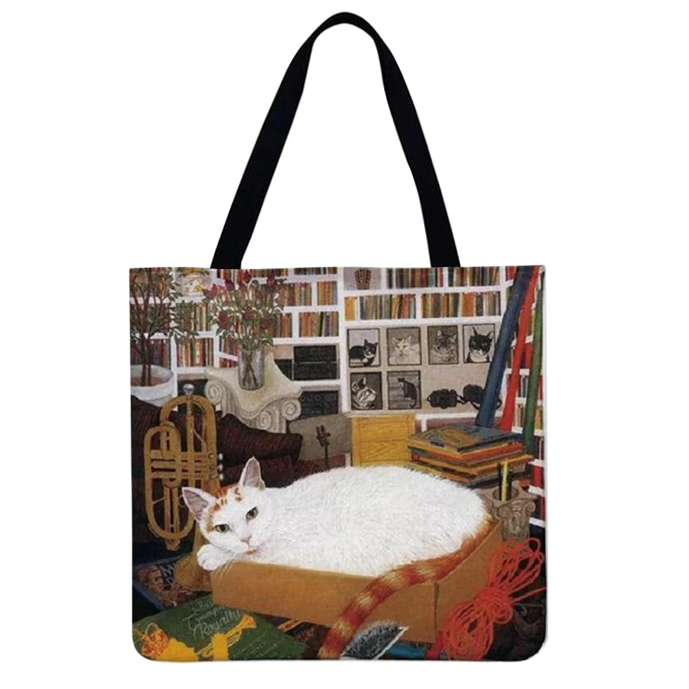 Многоразовые льняные сумки для покупок повседневная женская сумка-тоут с