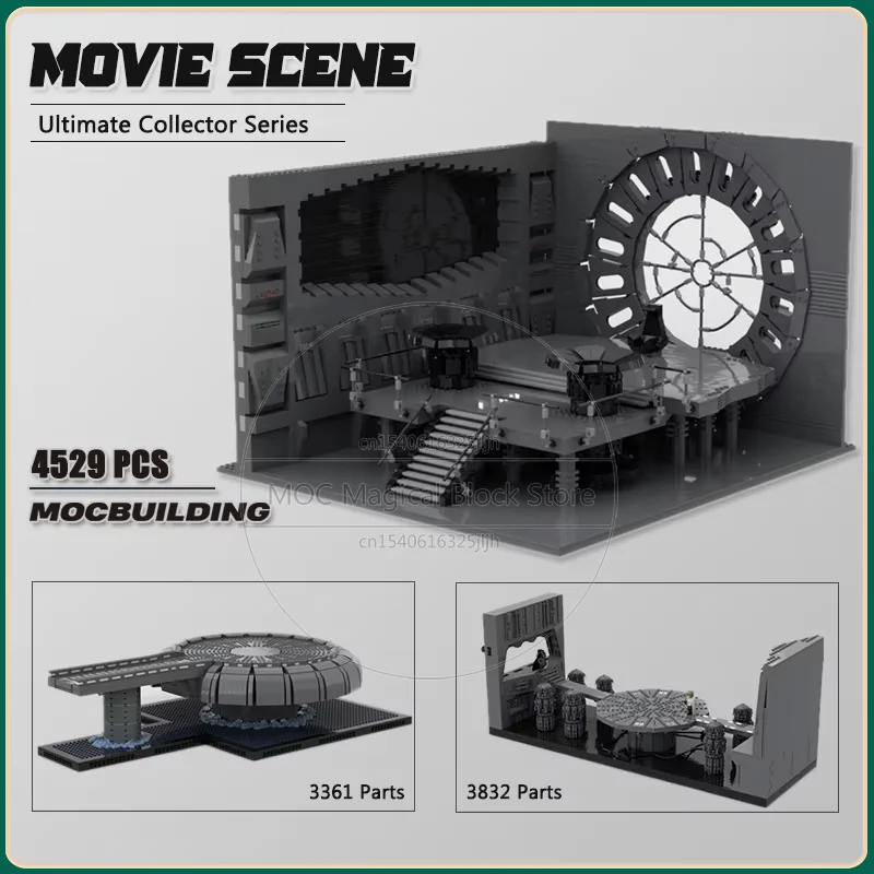 Moc кино сцена диорама строительный блок UCS модель комнаты технология кирпичи