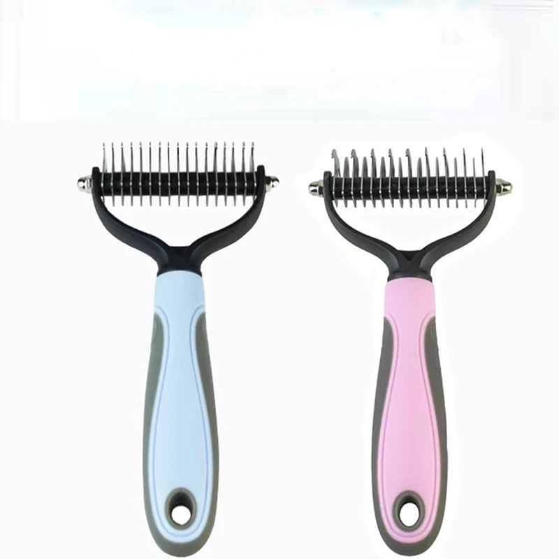 

Stainless Steel Comb for Pet Opening Knot Comb Dog Equipment Knife Cat To Float Hair Cleaning Supplies Brush Removes Pet Hairs