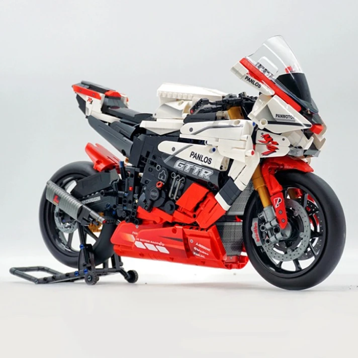 

672109 Technical 1:5 High-tech Super Rapid Motorcycle Bricks With Light Moc Modular Model Building Block Toys Boys Gifts 2625pcs