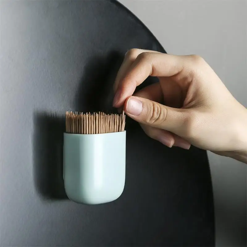 

Magnetic Refrigerator Toothpick Holder Container Wall Mounted Storage Boxes Container Household Toothpick Dispenser With Magnet
