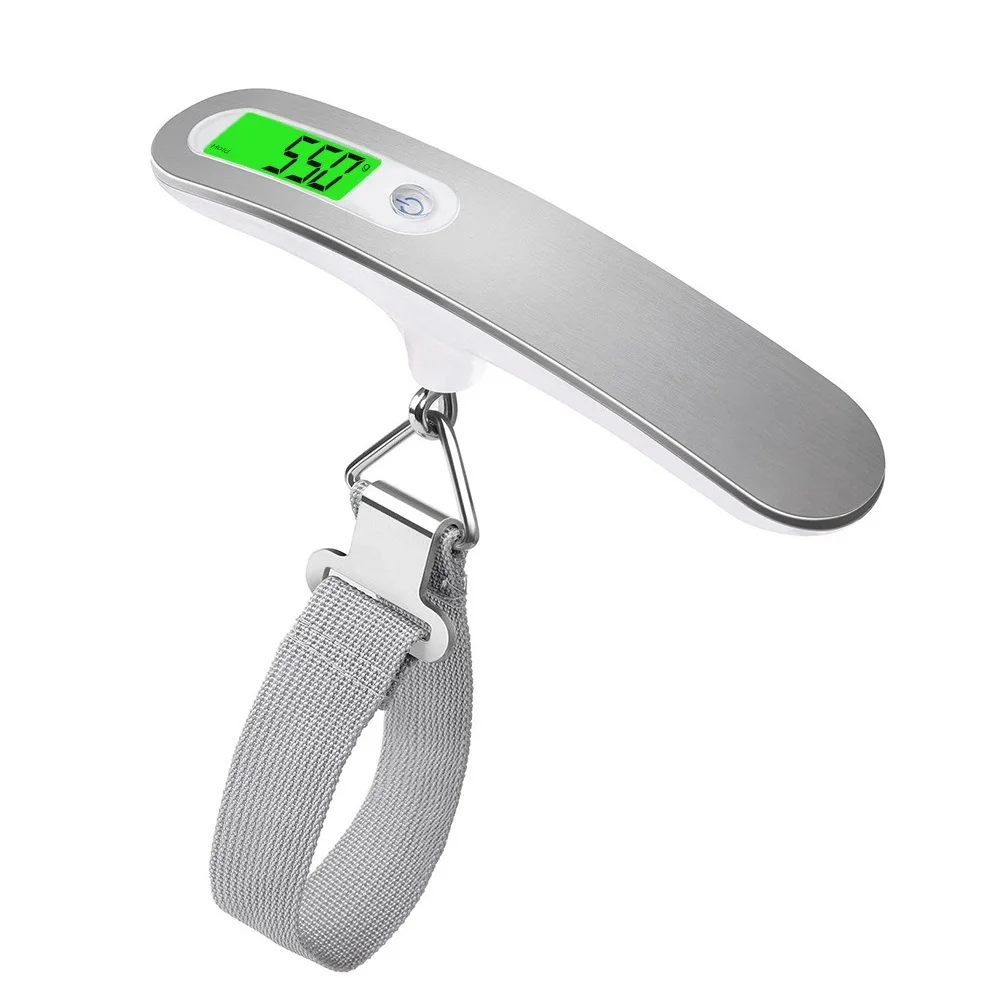 

LCD Digital Luggage Scale 50kg X 10g Portable Electronic Scale Weight Balance Suitcase Travel Bag Hanging Steelyard Hook Scale