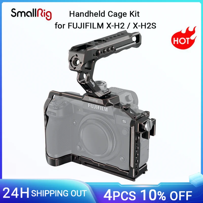 

SmallRig Handheld Cage Kit for FUJIFILM X-H2 / X-H2S with 1/4"-20 /3/8"-16 Threaded Hole (Limited Edition) 4097