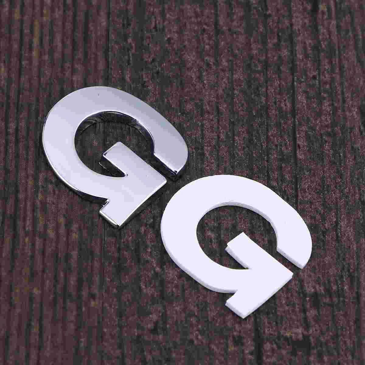 

3D DIY Metallic Alphabet Sticker Car Emblem Letter Badge Decal (G)