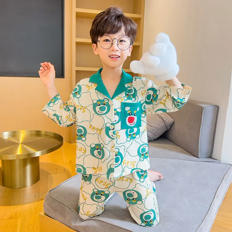 

Disney Cotton Children's Pajamas for Boys Suits Autumn Winter Teen Girl Pajamas Set Boy Sets Nightwear for Kids Sleepwear Set