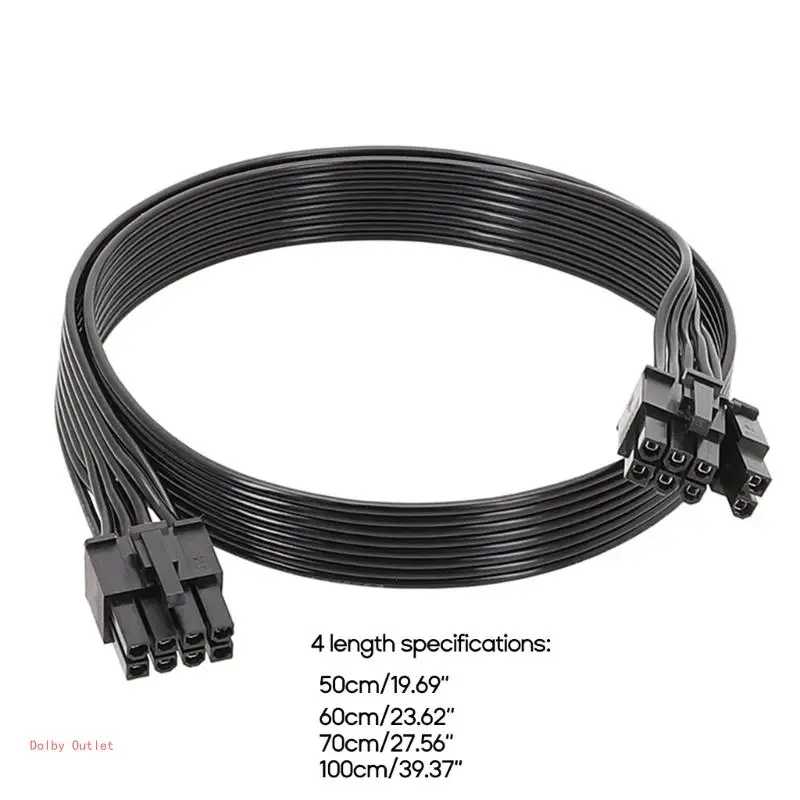 Кабель питания 8PIN-8PIN (6+2) 18AWG для модульных блоков HX1200 HX1000 HX850 HX750 50/60/70/100 см