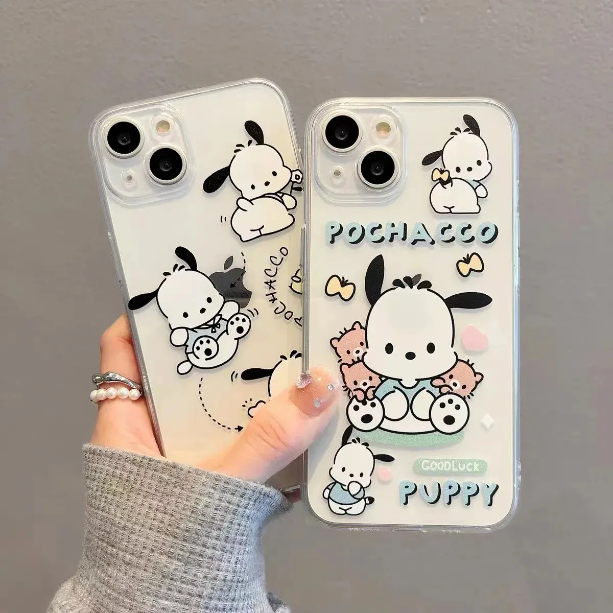 Прозрачный чехол Sanrio для iPhone 16 15 14 13 12 11 Mini Pro Max X XR XSMax 7 8 Plus SE20