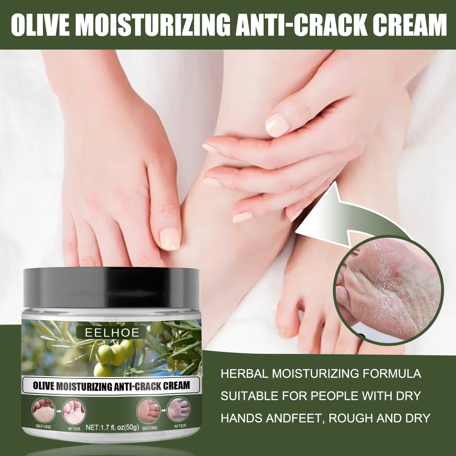 

Anti-drying Cream Olive Anti-dry Cracking Cream Nourishes The Skin Winter Anti-cracking Skin Care Cream 50g