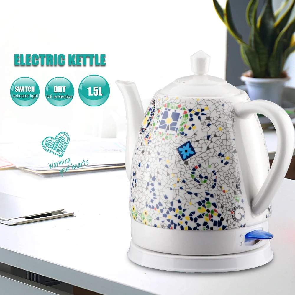 1.5L Hot Selling Ceramic Electric Kettle Household Kettle Automatic Power Off Porcelain Kettle