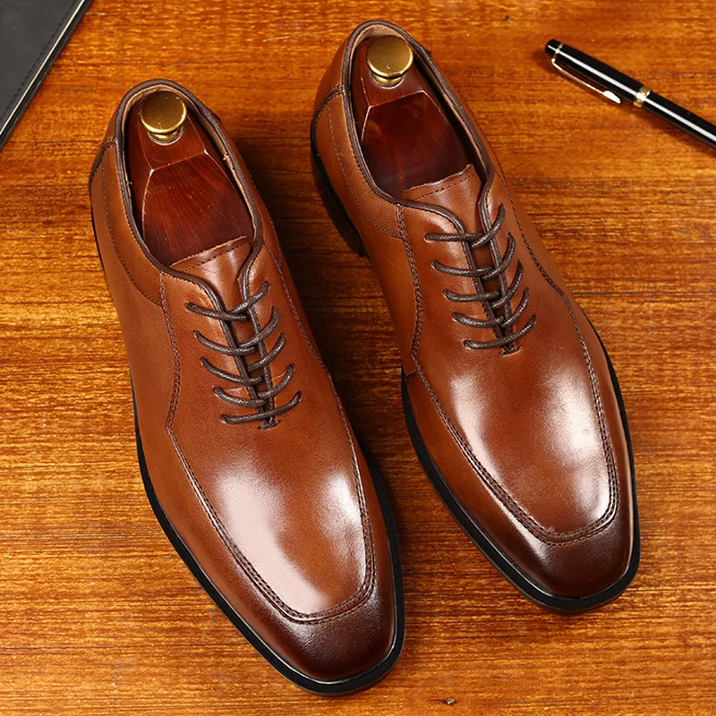 

Business Casual Shoes for Men Dress Shoes for Male Wedding Party Office Formal Style Oxfords Designer Brand Leather Shoes