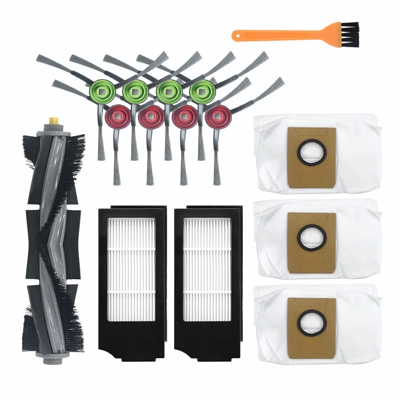 

Запчасти для робота-пылесоса ECOVACS DEEBOT X1 TURBO X1 OMN, основная щетка, боковая щетка, фильтр НЕРА, мешки для пыли, 15 шт.