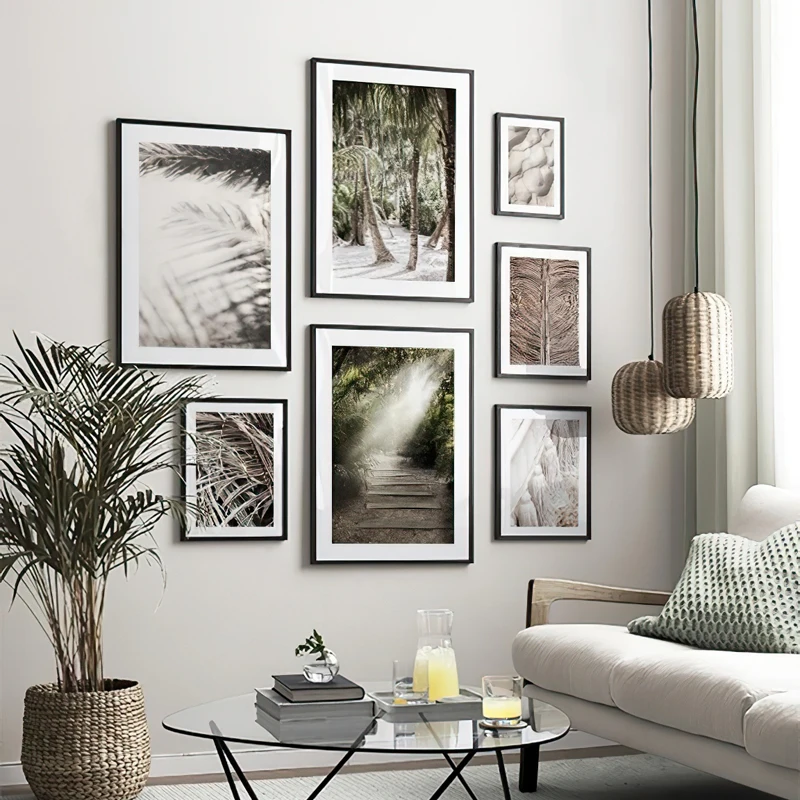 

Nordic Landscape Palm Beach Sunshine Green Plants Decorative Poster Wall Art Printing Canvas Painting Picture Living Room