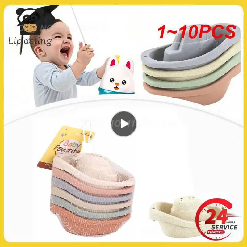 

1~10PCS Set Baby Bath Toys Stacking Cup Classic Toddler Bathroom Floating Boat Game Beach Play Toy Newborn Fun Christmas Gift