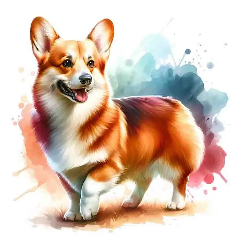 Виниловые наклейки с собакой корги